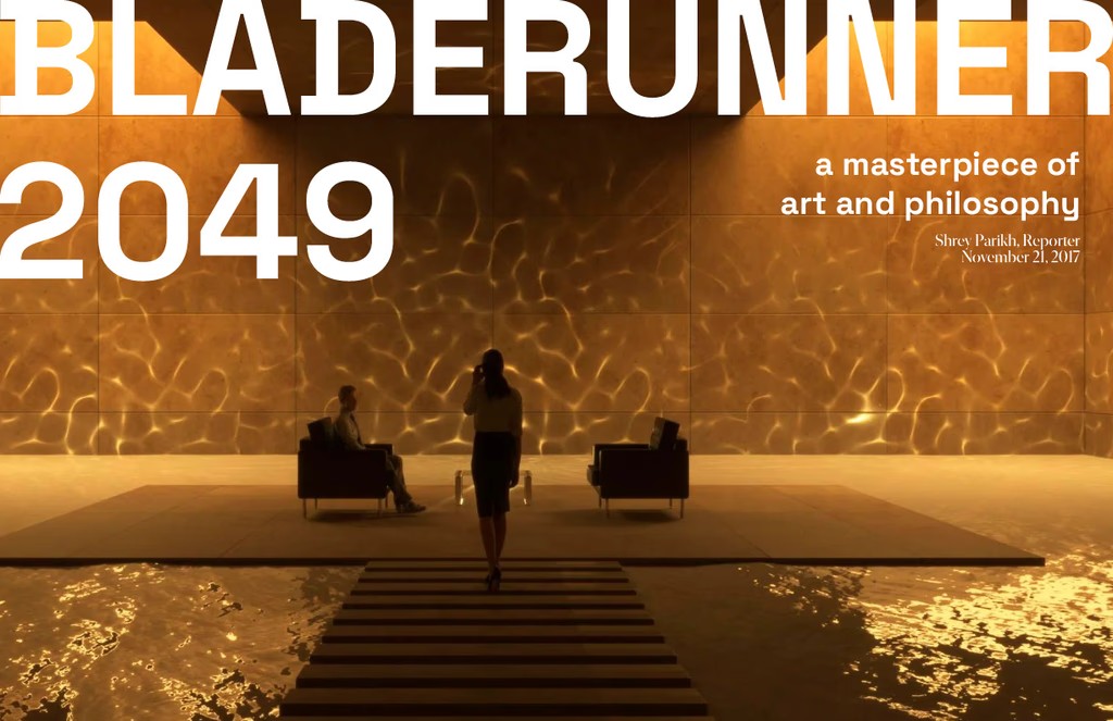 Blade Runner 2049 — magazine feature spread